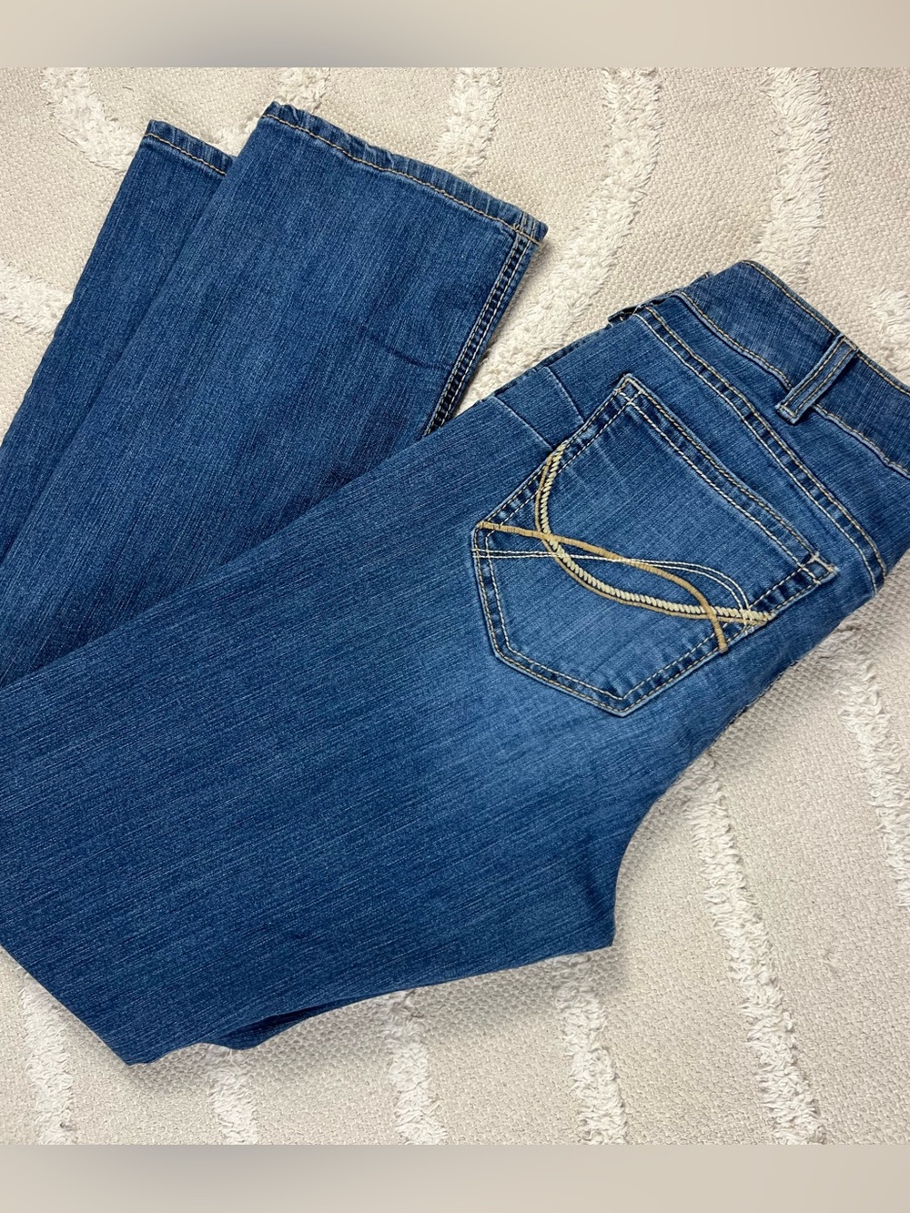 Ariat R.E.A.L. Mid Rise Straight Leg Western Jeans Thick Stitch – Size 31R - Picture 12 of 13